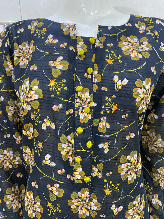 floral stitched 2-piece lawn suit for women – summer ready-to-wear by R&M Textile 2