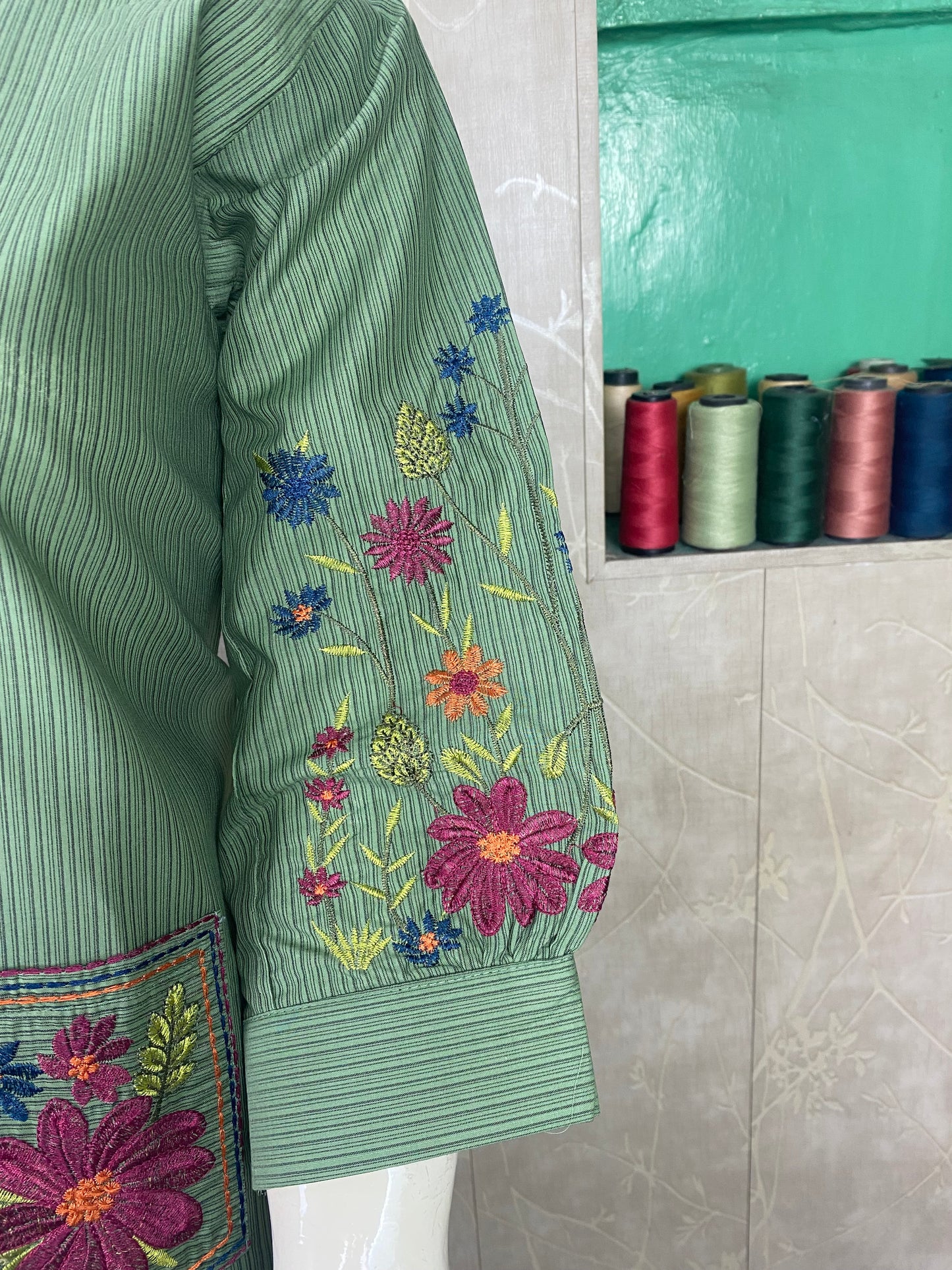2PC Embroidered Stitched Suit | Breathable Fabric