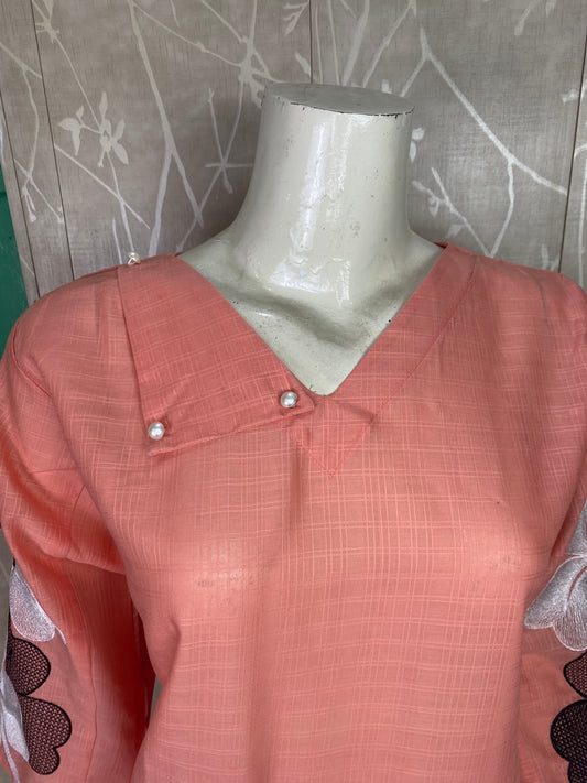 2PC Embroidered Stitched Suit | Breathable Fabric