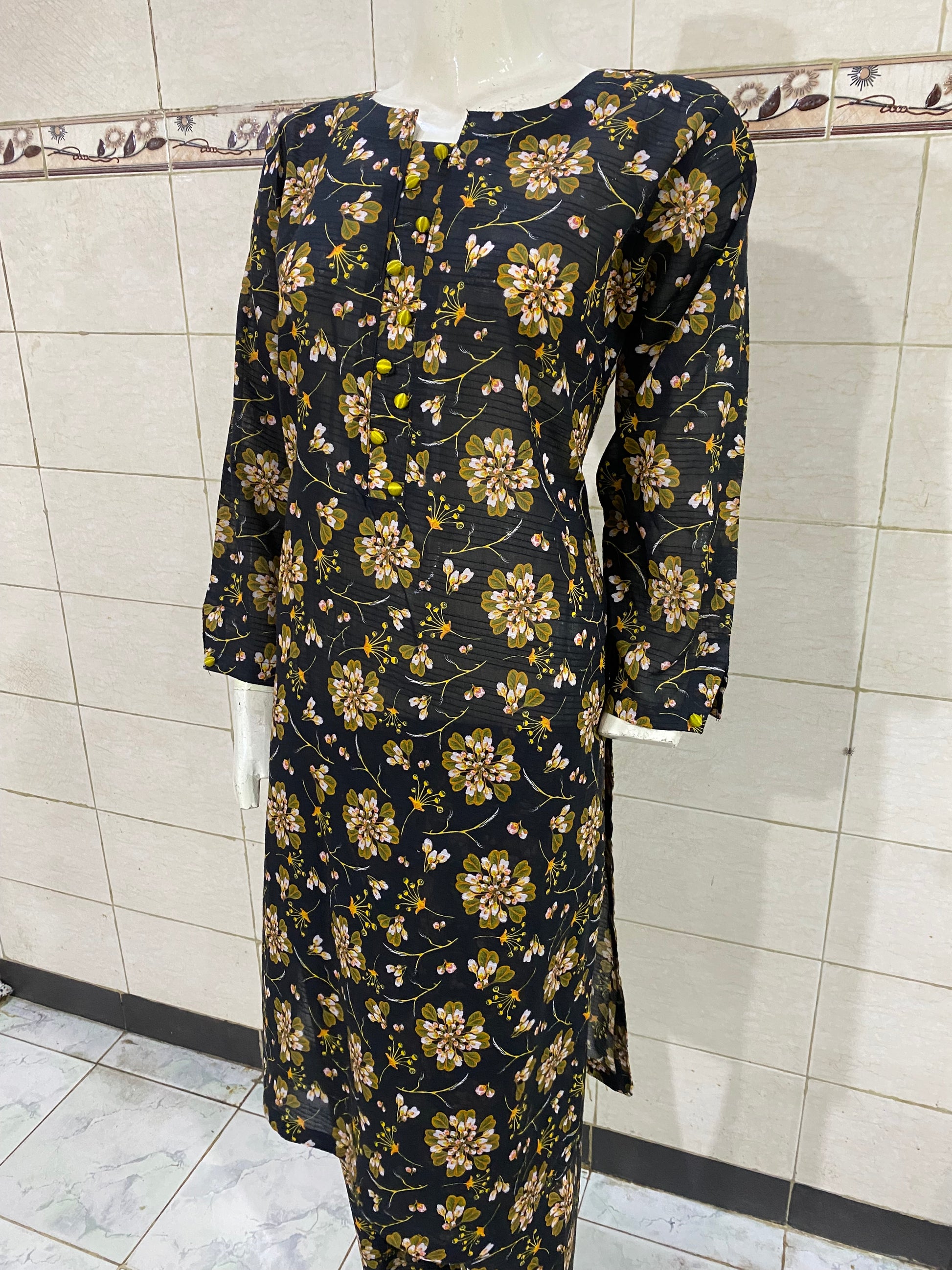 floral stitched 2-piece lawn suit for women – summer ready-to-wear by R&M Textile 4