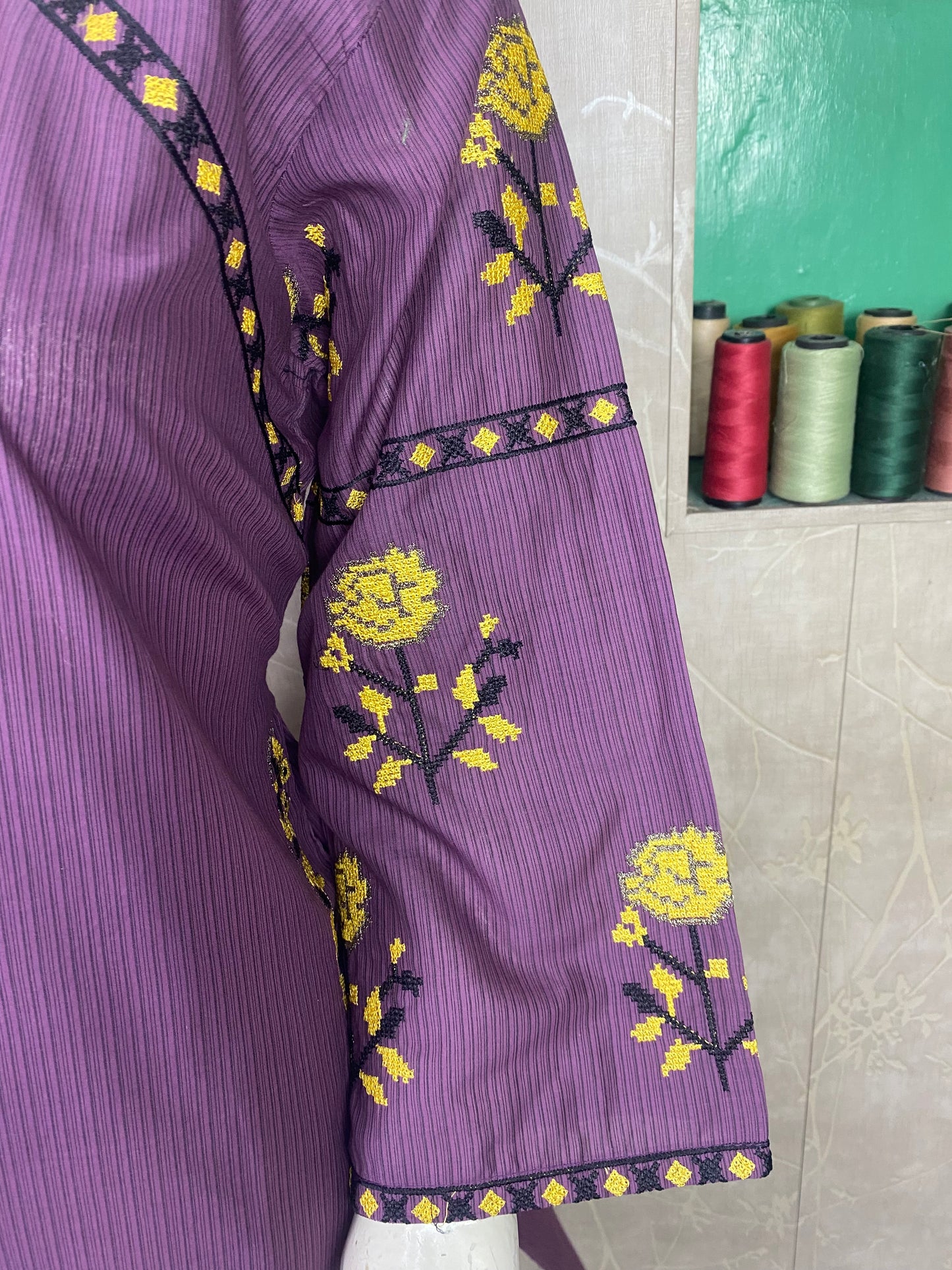 2PC Embroidered Stitched Suit  | Breathable Fabric