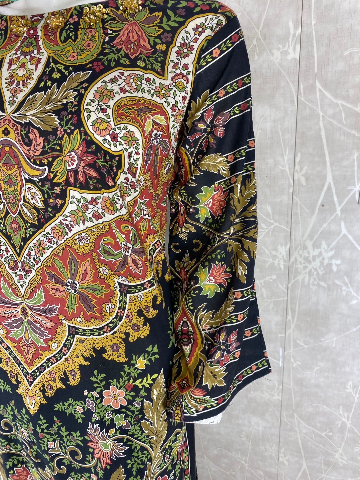 3PC Stitched Suit – Digital Printed Premium Lawn with Hand Embellished Neckline