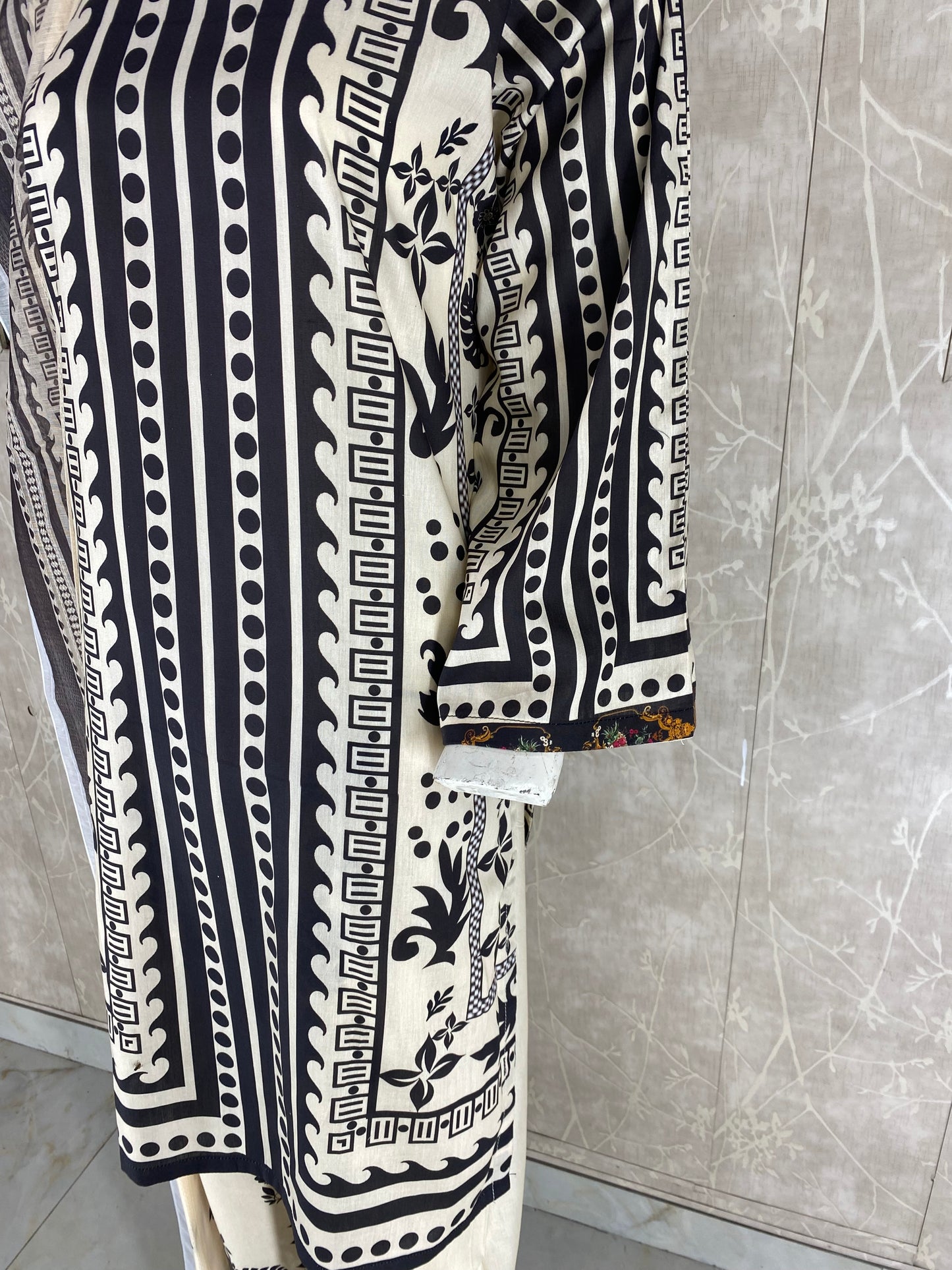 3PC Stitched Suit – Digital Printed Premium Lawn with Hand Embellished Neckline