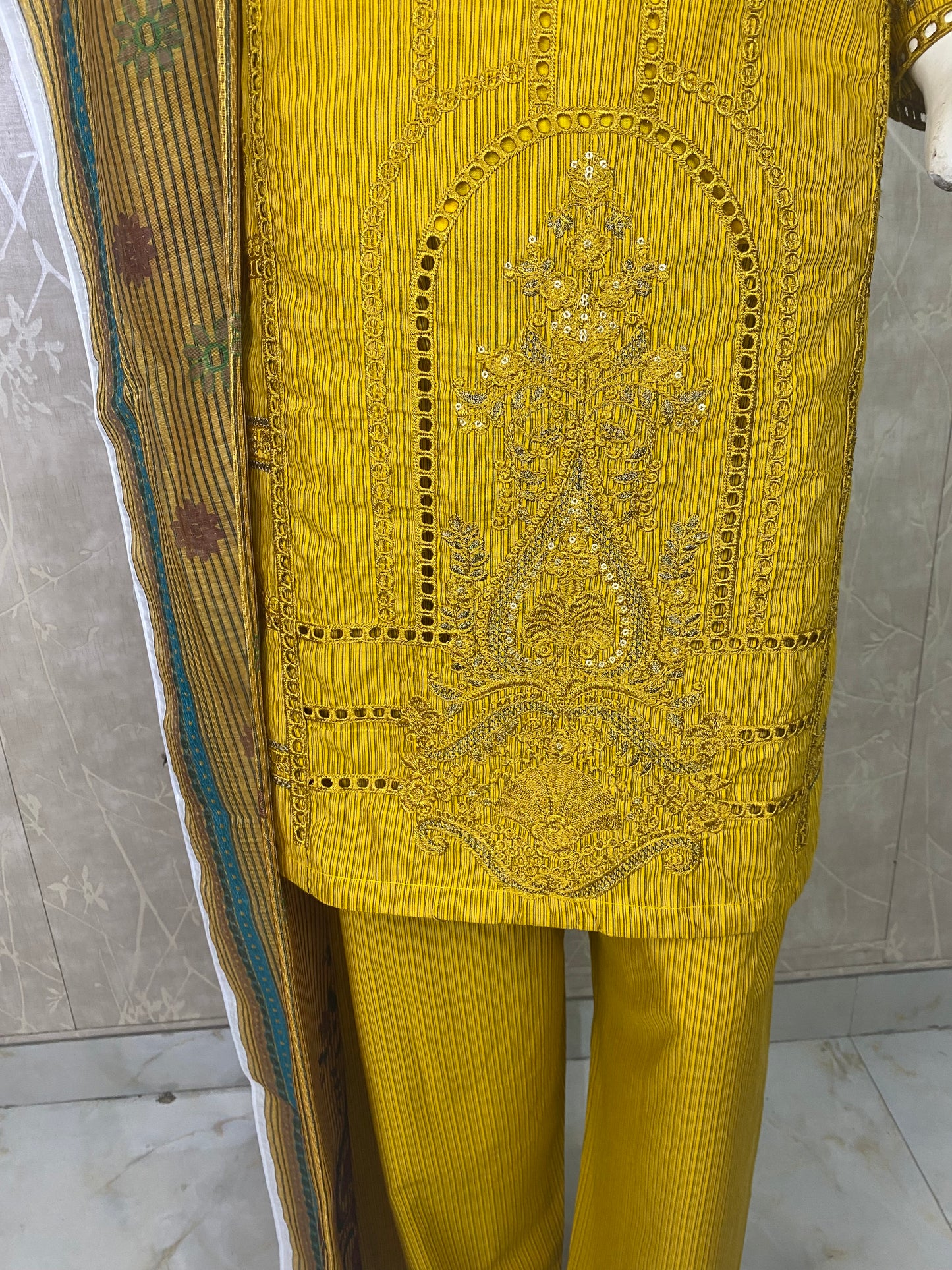 3PC Embroidered Stitched Suit  | Breathable Fabric