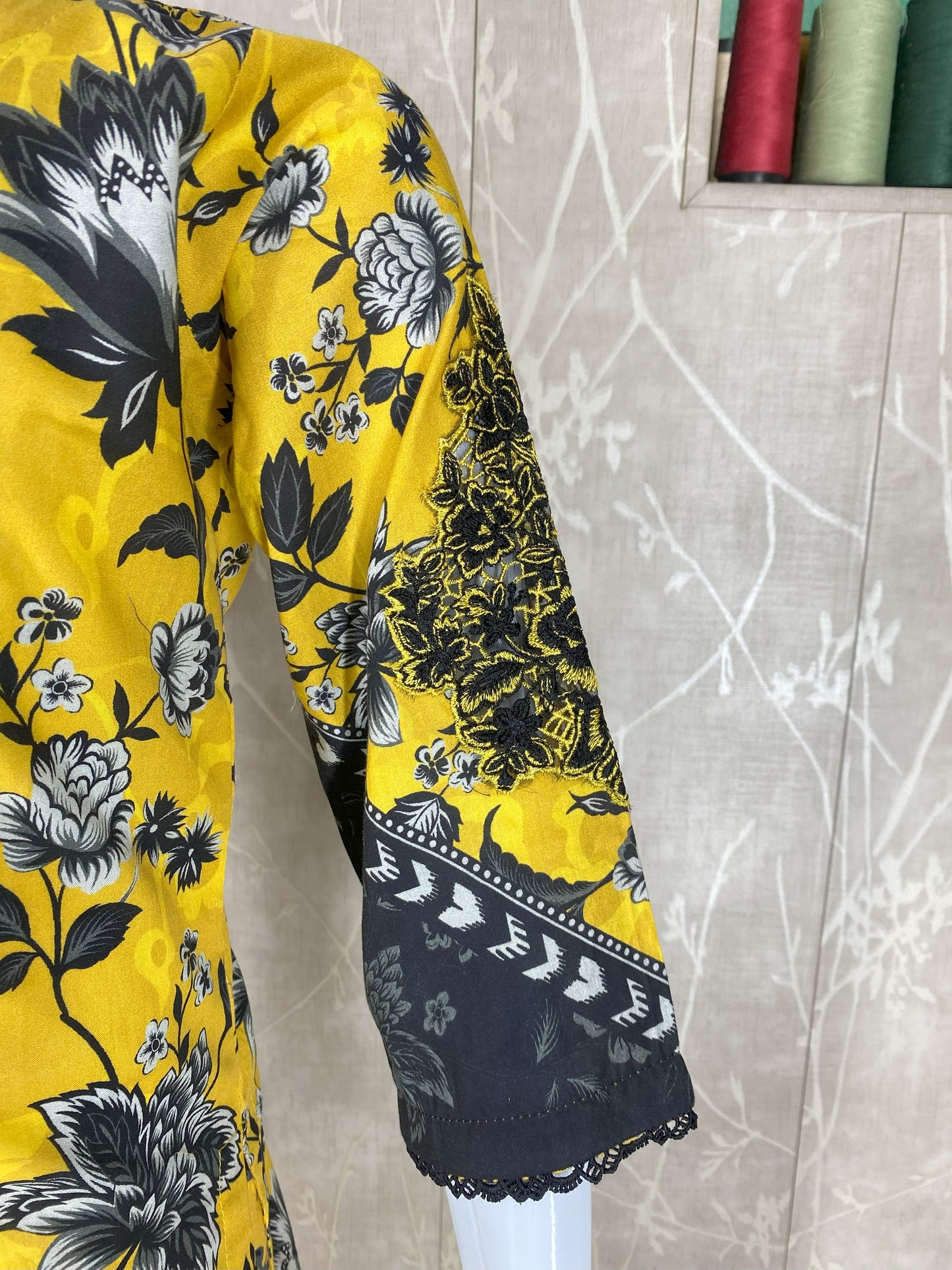 Kids 2PC Stitched Lawn Suit – Embroidered Sleeves & Daman | Fancy Tassel Neckline