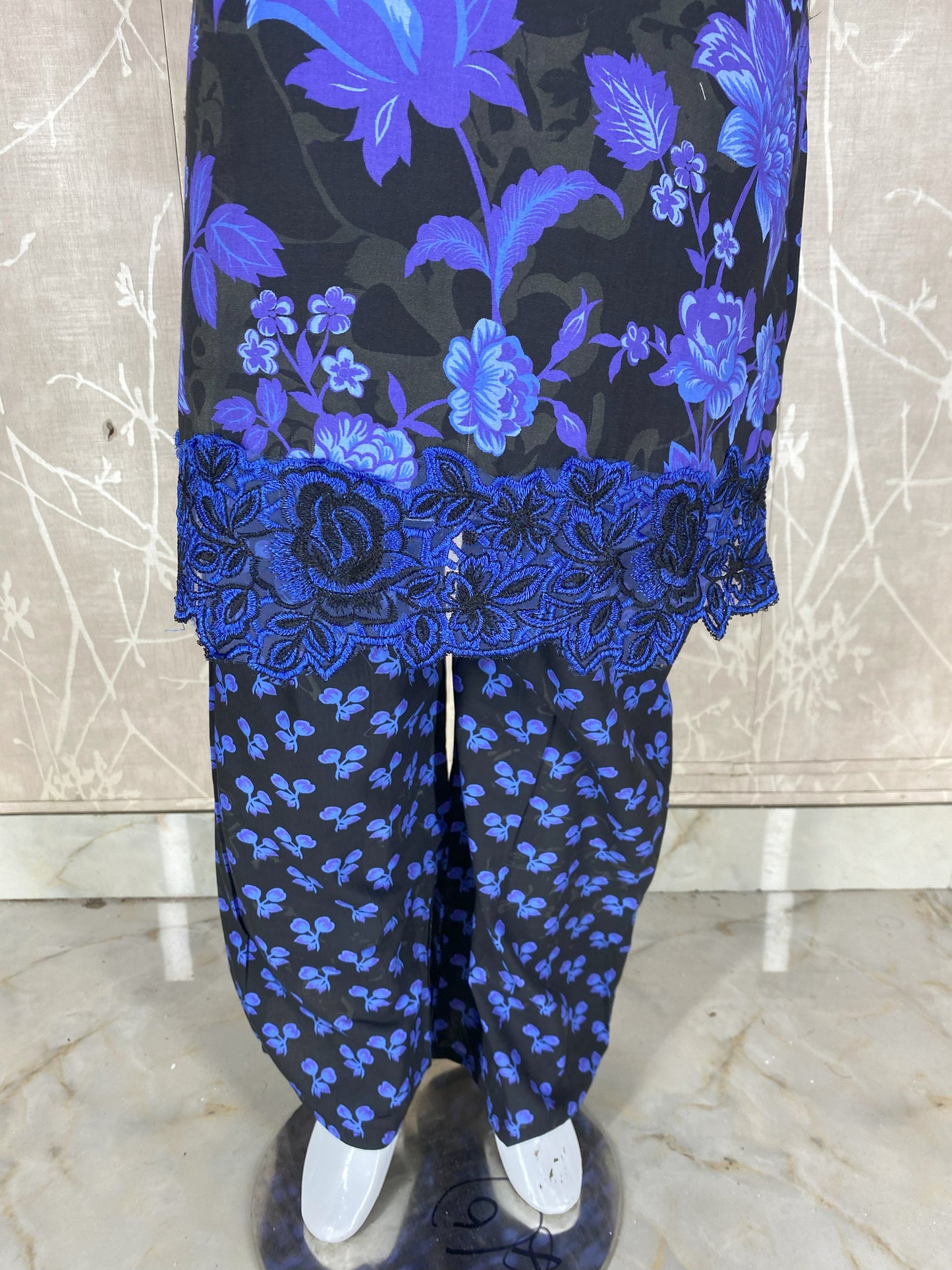 Kids 2PC Stitched Lawn Suit – Embroidered Sleeves & Daman | Fancy Tassel Neckline