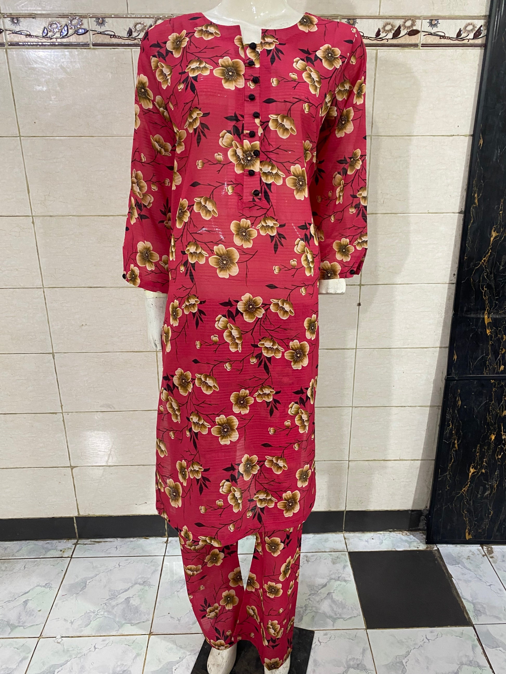 Full view of Banadora lawn stitched 2PC suit for women